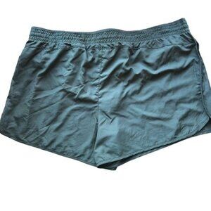 Avia Shine Green Athletic Shorts With Side Pockets & Built-In Liner Womens 3X/22